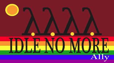 A graphic made by one of the Idle No More organizers who decided to reach out to the Queer community.