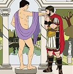 EMPEROR HADRIAN & ANTINOUS (124 ce) 
 
Hadrian deemed Antinous to be the most beautiful young man in all the Roman Empire. Sadly, Antinous drowned...