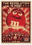 m and m red propaganda poster1